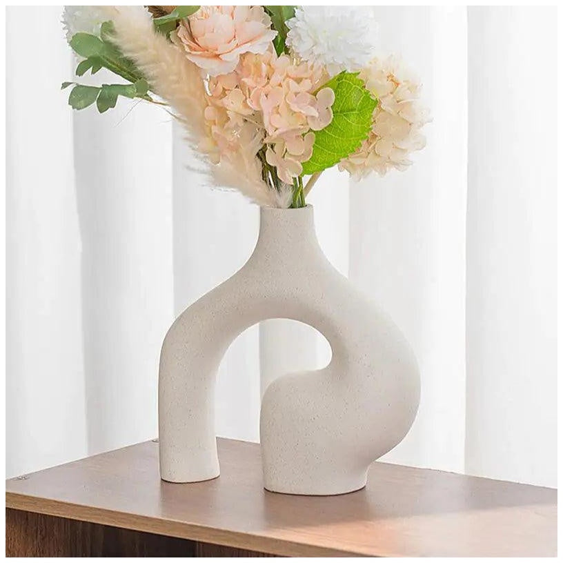 Abstract Arch Vase | Sculptural Stoneware | Japandi Home Decor