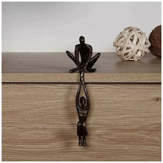 Abstract Human Sculpture | Bronze Resin Figurine | Couple Gift | Modern Art