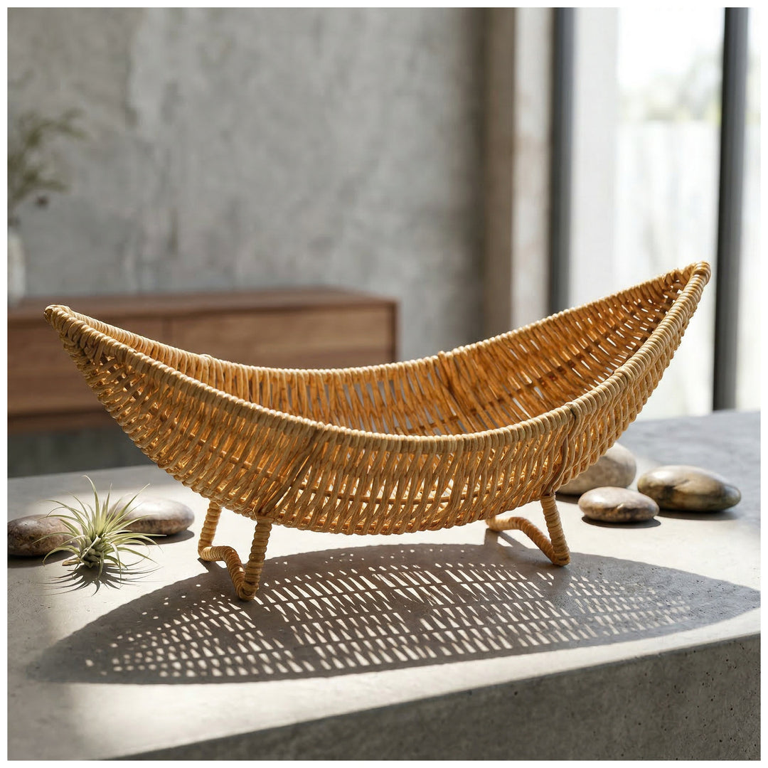 Woven Willow Storage Basket | Natural Artisanal Weave | Japandi Home