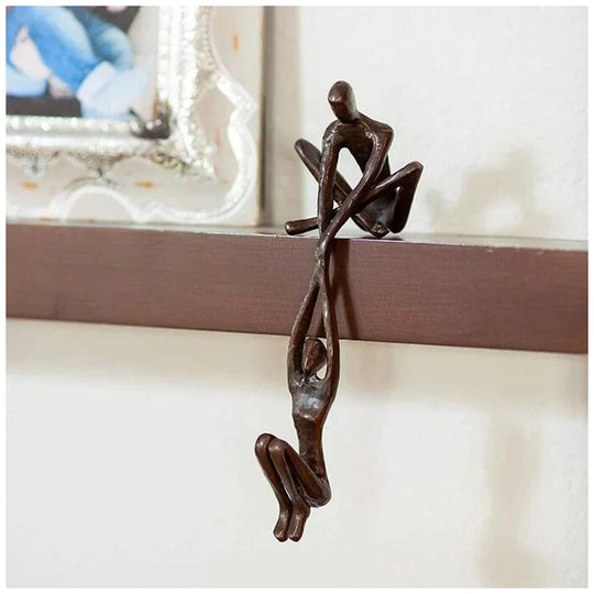 Abstract Human Sculpture | Bronze Resin Figurine | Couple Gift | Modern Art