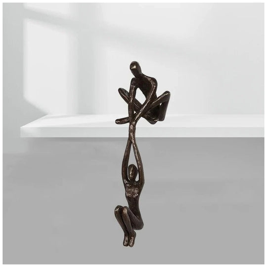 Abstract Human Sculpture | Bronze Resin Figurine | Couple Gift | Modern Art