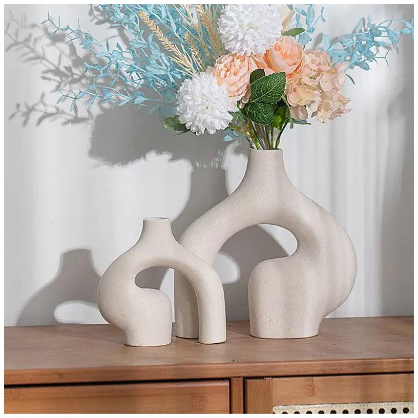 Abstract Arch Vase | Sculptural Stoneware | Japandi Home Decor