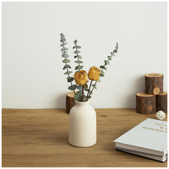 Speckled Ceramic Vase Set | Trio of Organic Vessels | Japandi Decor