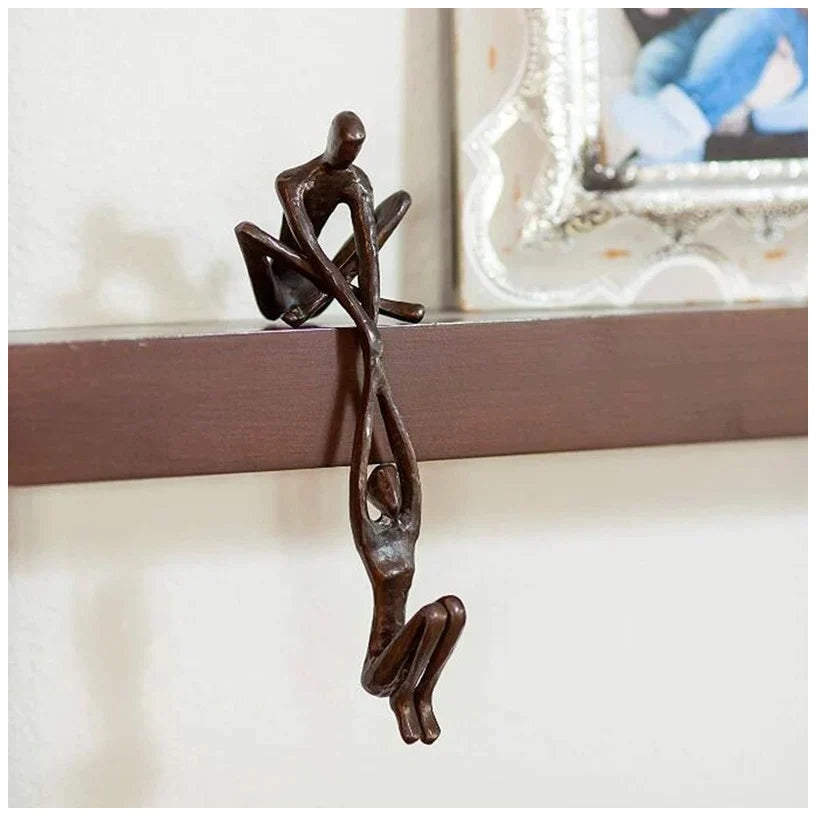 Abstract Human Sculpture | Bronze Resin Figurine | Couple Gift | Modern Art