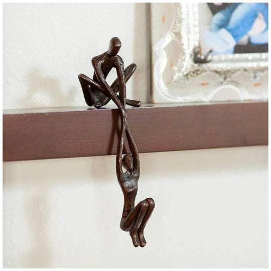 Abstract Human Sculpture | Bronze Resin Figurine | Couple Gift | Modern Art